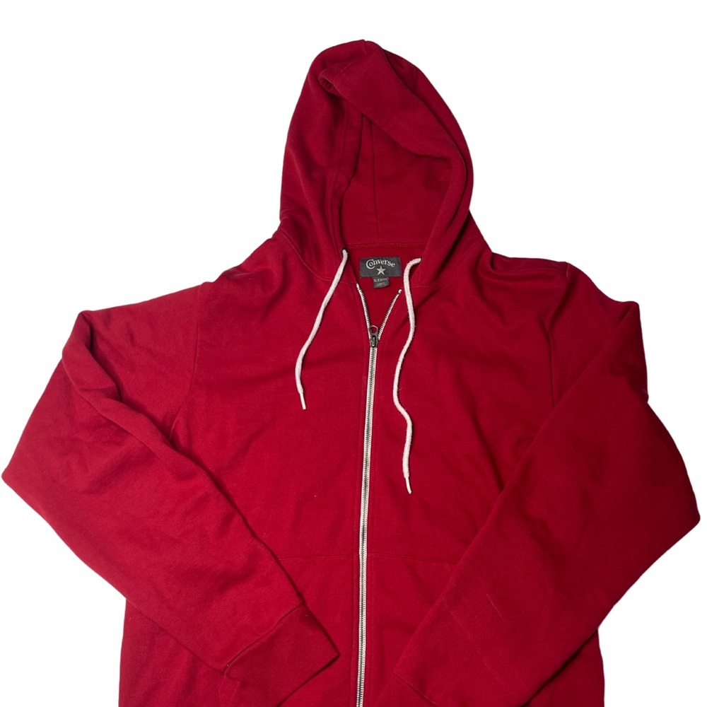 Converse Red Zip Up Sweater